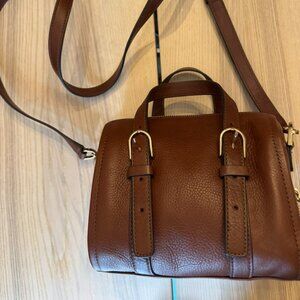 Fossil Carlie Mini Leather Satchel Bag